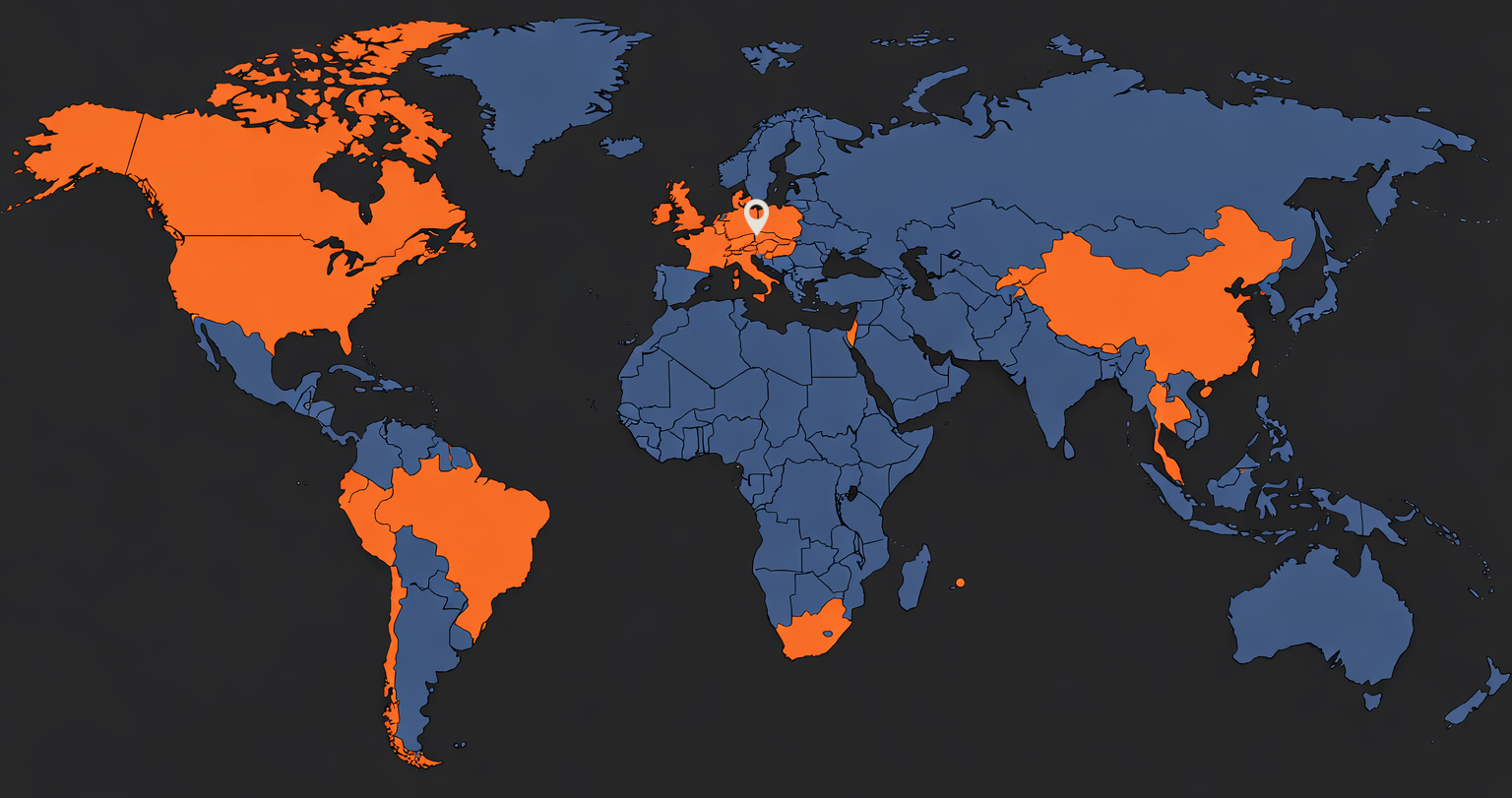 Devon Stables shipping map